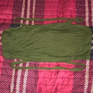 Olive Green Bandeau Top